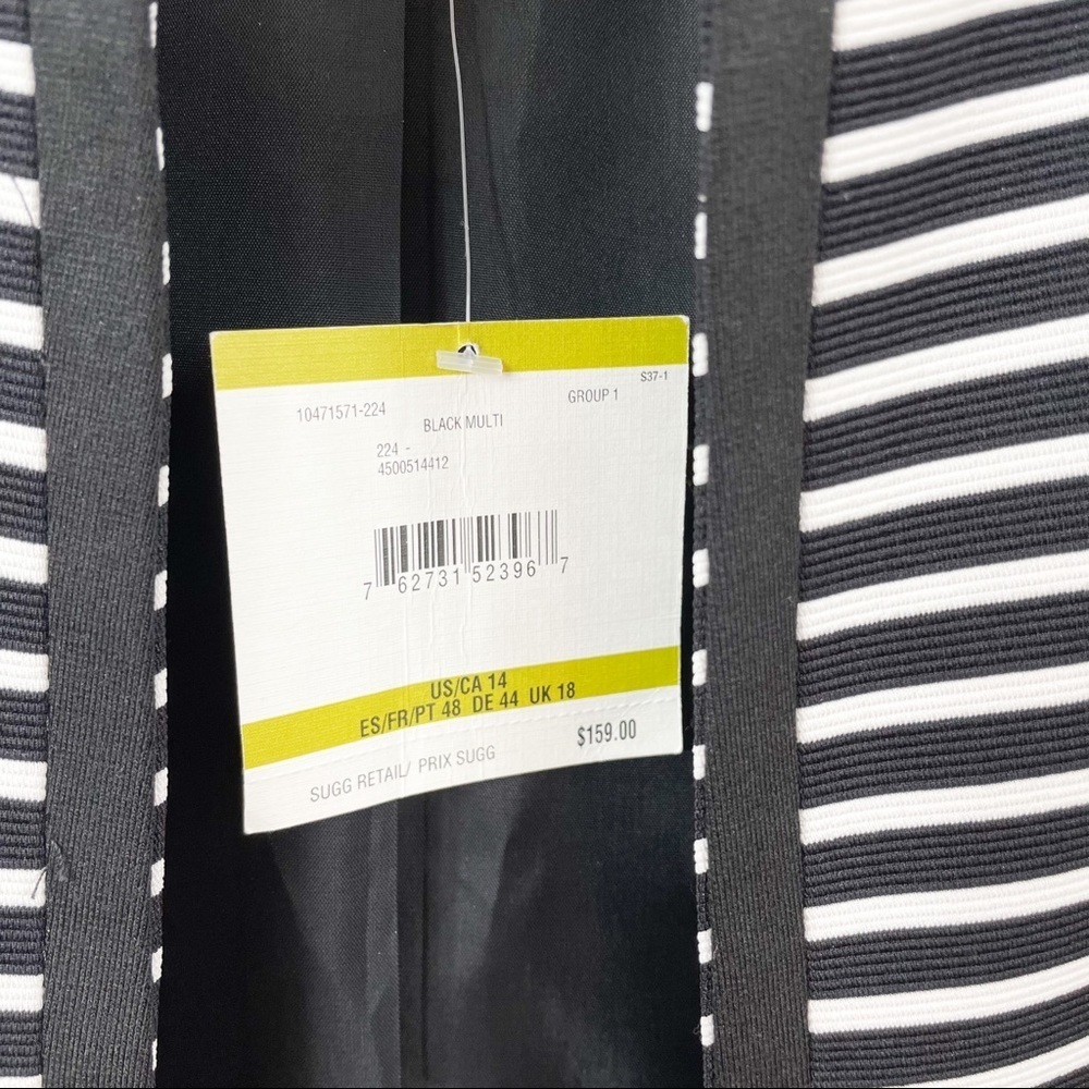 Anne Klein Zip up Striped Blazer - Picture 5 of 5